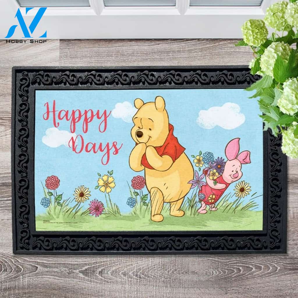 Happy Days Pooh & Piglet Doormat - 18" x 30"