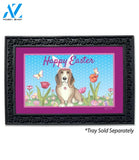 Happy Easter Basset with Ears Doormat - 18" x 30"