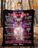 Happy Easter, Bunny Blanket, Gifts For Daughter, To My Daughter, Sometimes It's Hard Rabbit Fleece Blanket, Small (30x40in)