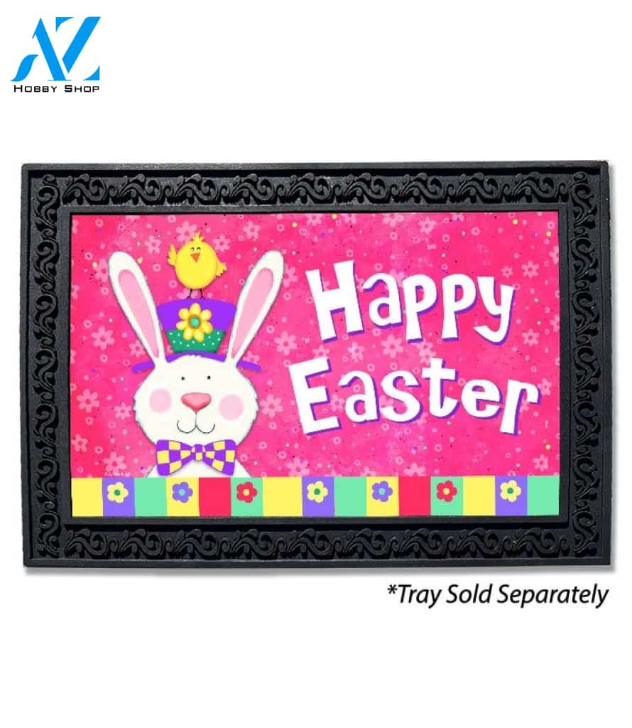 Happy Easter Bunny & Chick Doormat - 18" x 30"