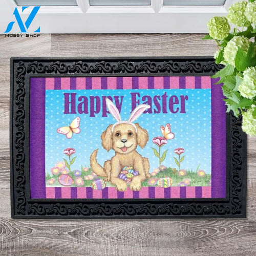 Happy Easter Bunny Ears Dog Doormat - 18" x 30"