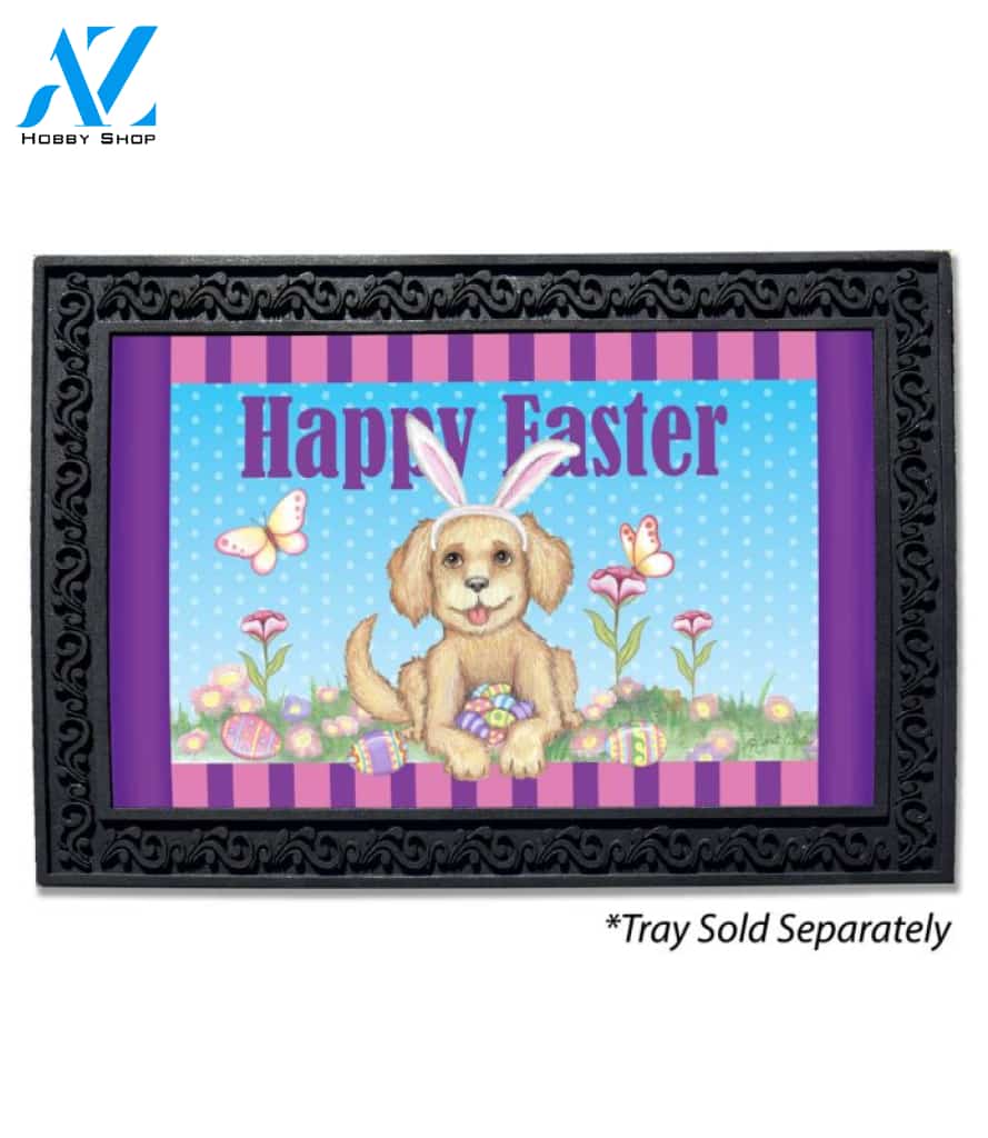Happy Easter Bunny Ears Dog Doormat - 18" x 30"