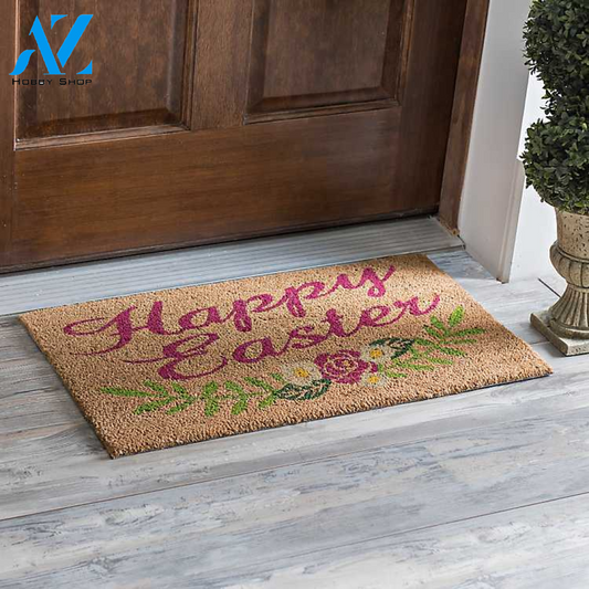 Happy Easter Easy Clean Welcome DoorMat | Felt And Rubber | 40x60 cm | 45x75 cm | 60x90 cm | Colorful | DO1607