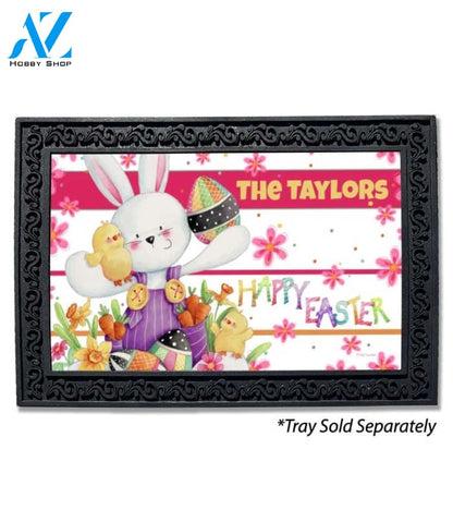 Happy Easter Fun Personalized Doormat - 18" x 30"