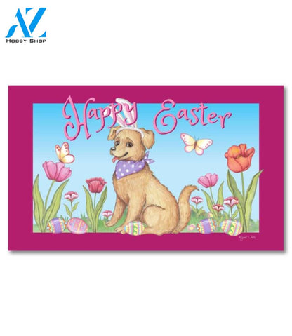 Happy Easter Spring Dog Doormat - 18" x 30"