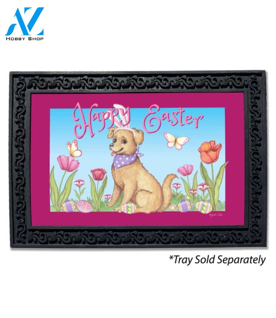Happy Easter Spring Dog Doormat - 18" x 30"