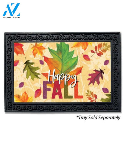 Happy Fall Autumn Leaves Doormat - 18" x 30"