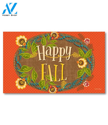 Happy Fall Flowers Doormat - 18" x 30"