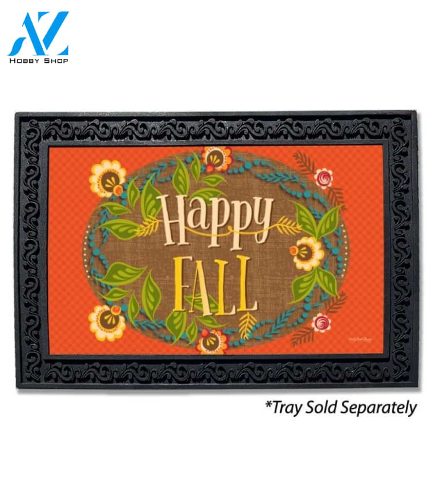 Happy Fall Flowers Doormat - 18" x 30"