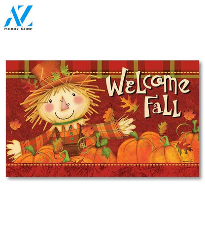 Happy Fall Scarecrow Doormat - 18" x 30"