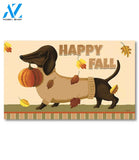 Happy Fall Sweater Dachshund Doormat - 18" x 30"