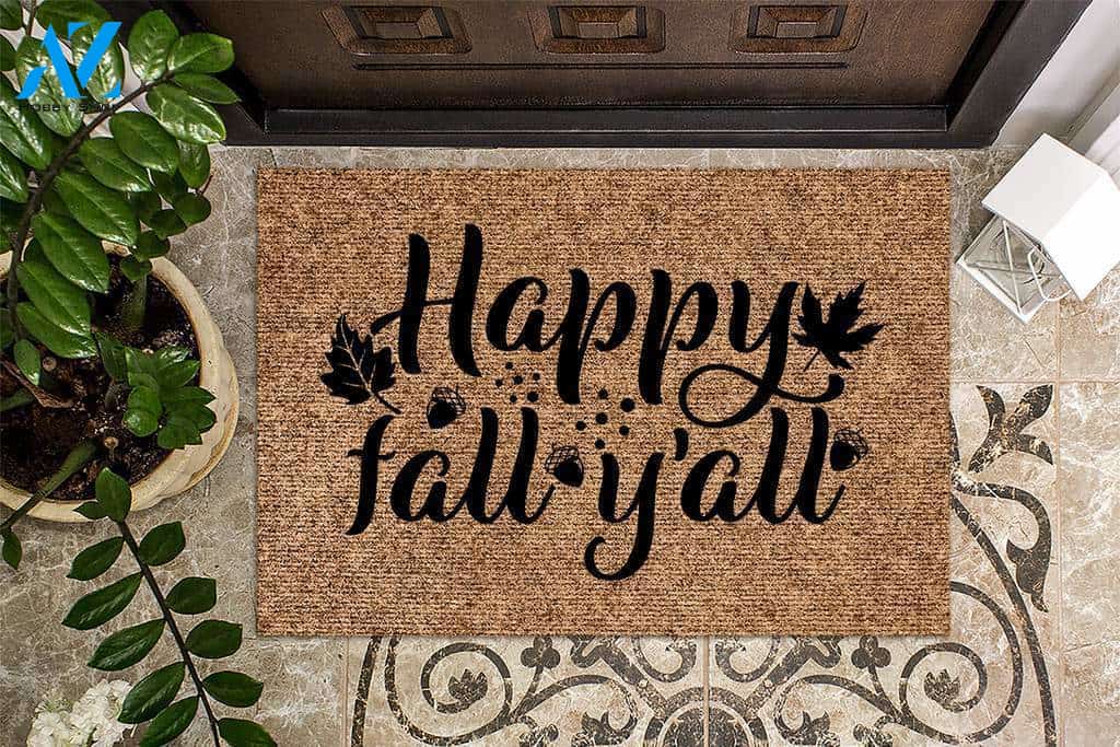 Happy Fall Y'all Doormat | Welcome Mat | House Warming Gift