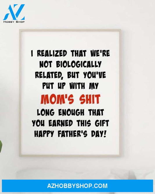 Happy Father's Day Canvas And Poster,Canvas Prints,Wall Decor Visual Art, Gift Father's Day