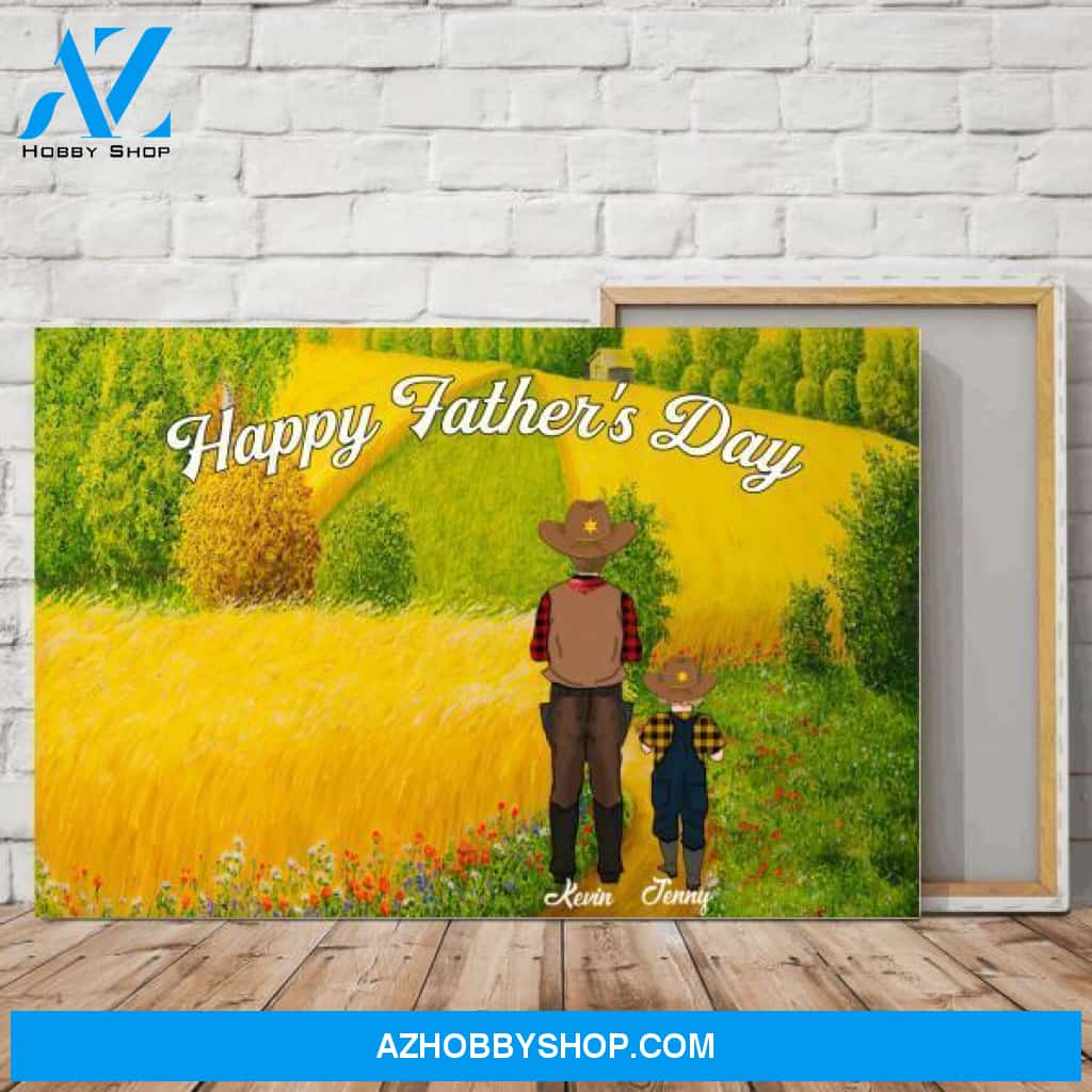 Happy Father's Day - Personalized Canvas