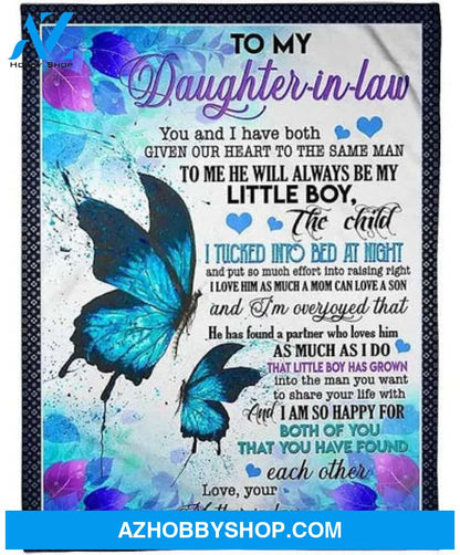 Happy For Both Of You Butterfly Blanket Giving Daughter In Law