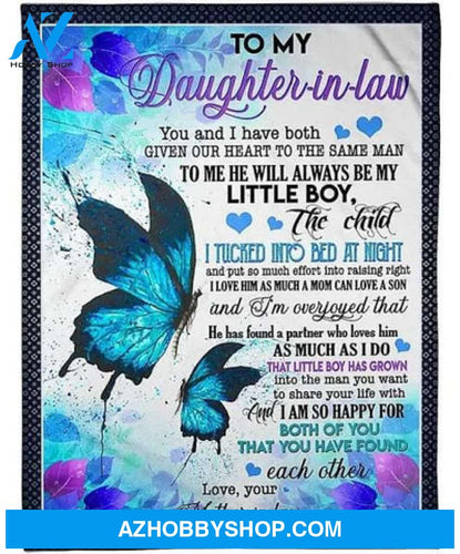 Happy For Both Of You Butterfly Blanket Giving Daughter In Law