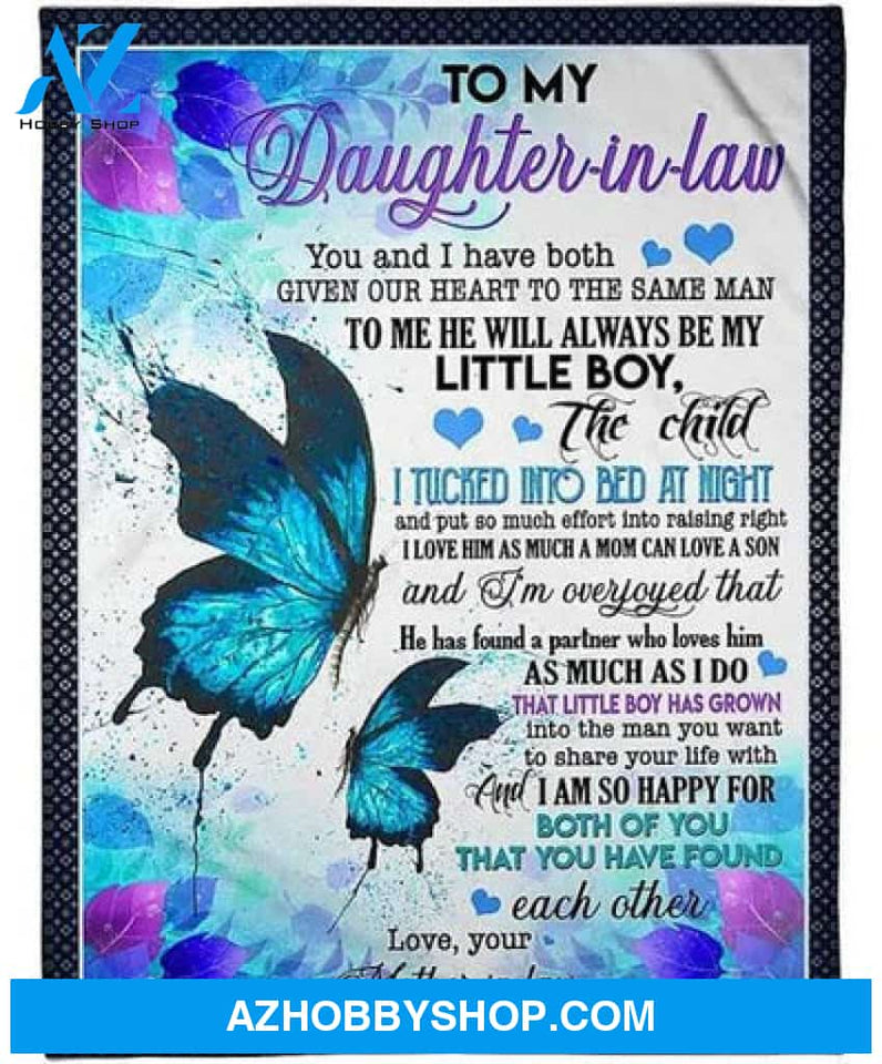 Happy For Both Of You Butterfly Blanket Giving Daughter In Law