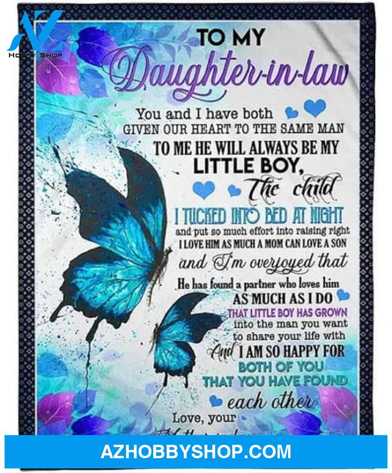 Happy For Both Of You Butterfly Blanket Giving Daughter In Law