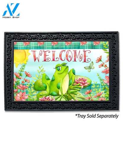 Happy Frog Doormat - 18" x 30"