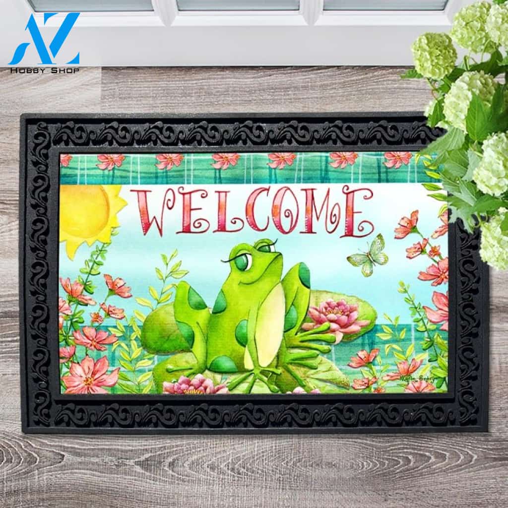 Happy Frog Doormat - 18" x 30"