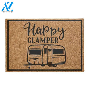 Personalized Name Family House Happy Glamper Camping Lover Gift Doormat Welcome Mat Welcome Mat House Warming Gift Home Decor Funny Doormat Gift Idea