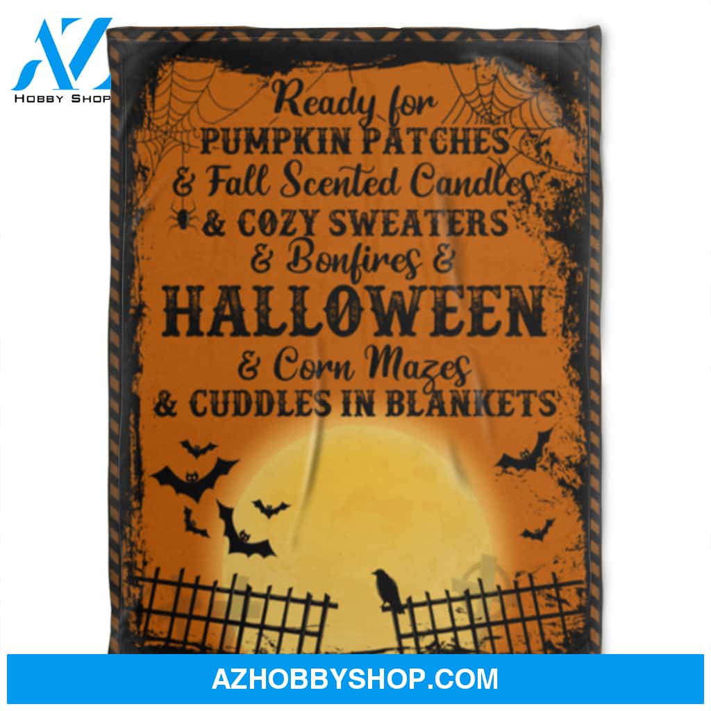 Happy Halloween Blanket, Halloween And Corn Mazes, Gift Home Decor Bedding Couch Sofa Soft and Comfy Cozy