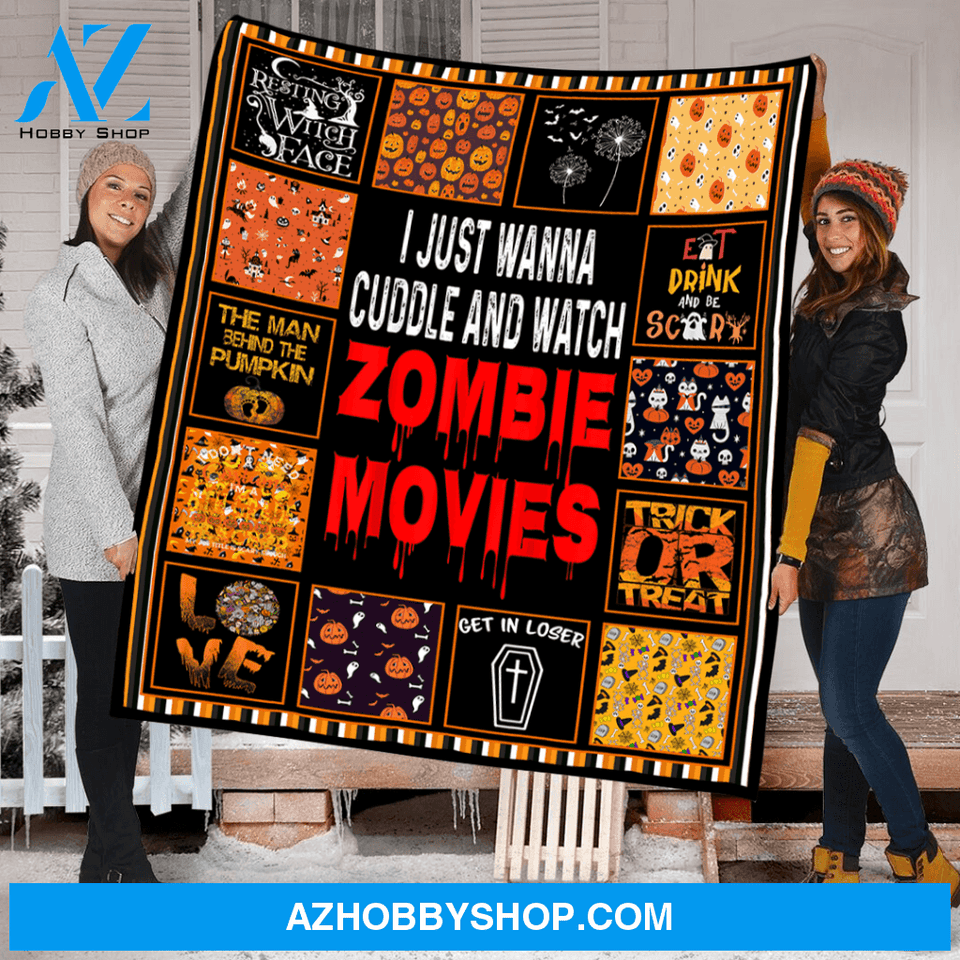 Happy Halloween Blanket, Fleece Blanket, Eat Drink And Be Scary,Gift Home Decor Bedding Couch Sofa Soft And Comfy Cozy