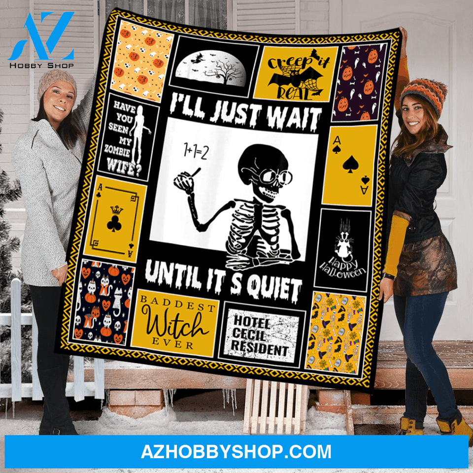 Happy Halloween Blanket, Fleece Blanket, Have You Seen My Zombie Wife, Gift Home Decor Bedding Couch Sofa Soft And Comfy Cozy