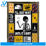 Happy Halloween Blanket, I'll Just Wait Until It's Quiet, Gift Home Decor Bedding Couch Sofa Soft And Comfy Cozy