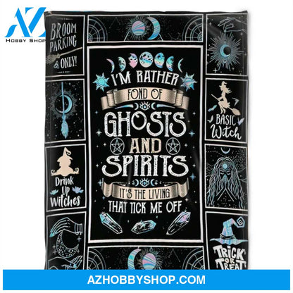 Happy Halloween Blanket, It's The Living That Tick Me Off, Gift Home Decor Bedding Couch Sofa Soft and Comfy Cozy