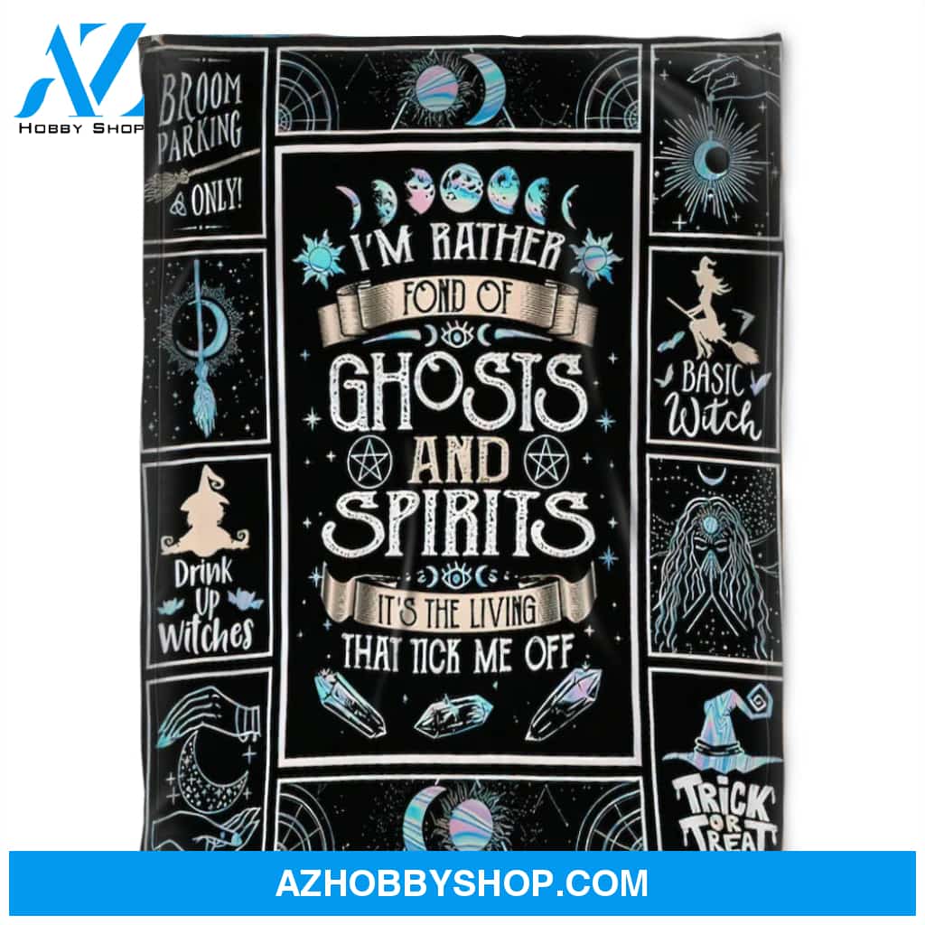 Happy Halloween Blanket, It's The Living That Tick Me Off, Gift Home Decor Bedding Couch Sofa Soft and Comfy Cozy