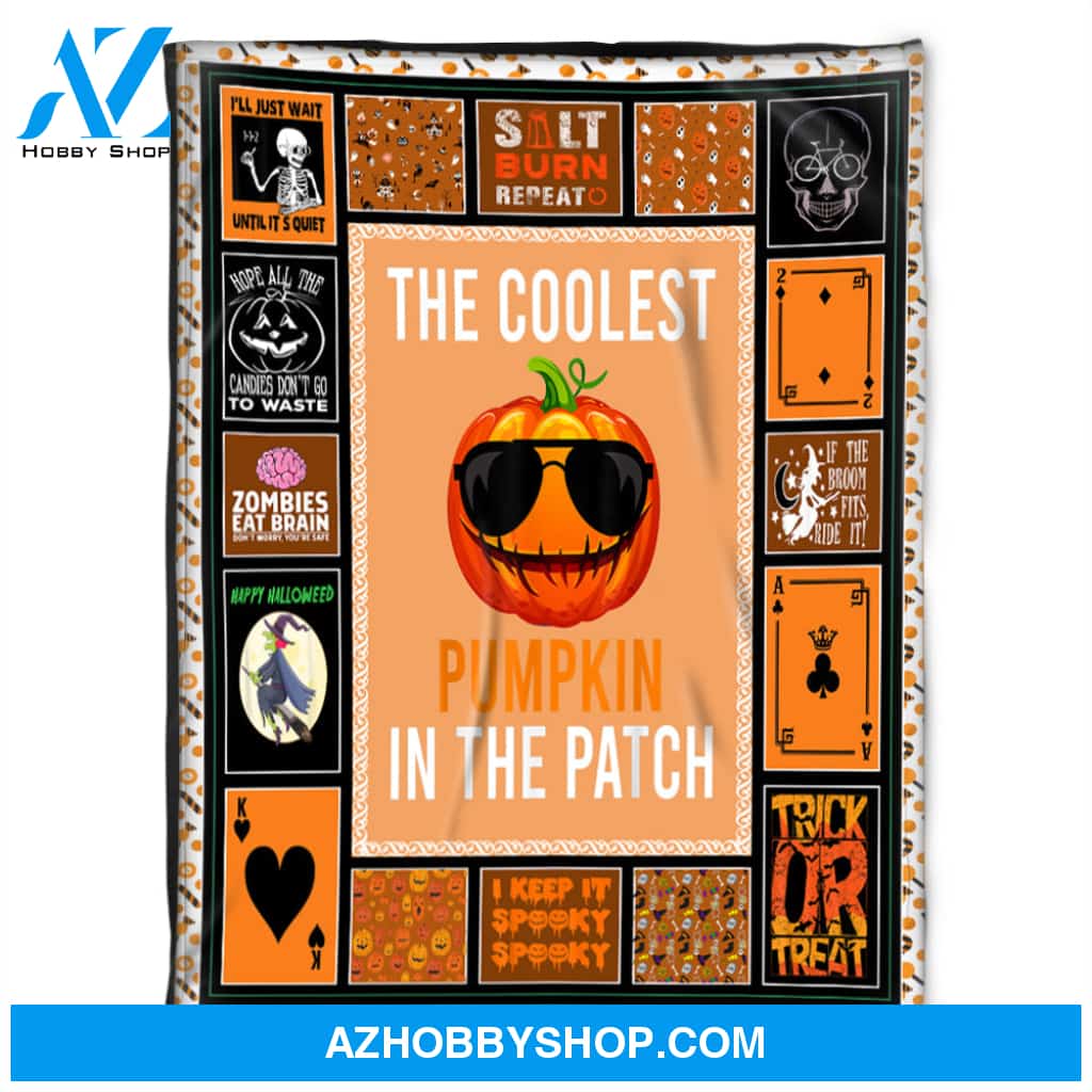Happy Halloween Blanket, Pumpkin In The Patch,Gift Home Decor Bedding Couch Sofa Soft and Comfy Cozy