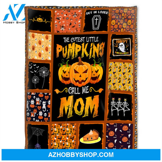 Happy Halloween Blanket, The Cutest Little Pumpking, Call Me Mom. Gift Home Decor Bedding Couch Sofa Soft and Comfy Cozy