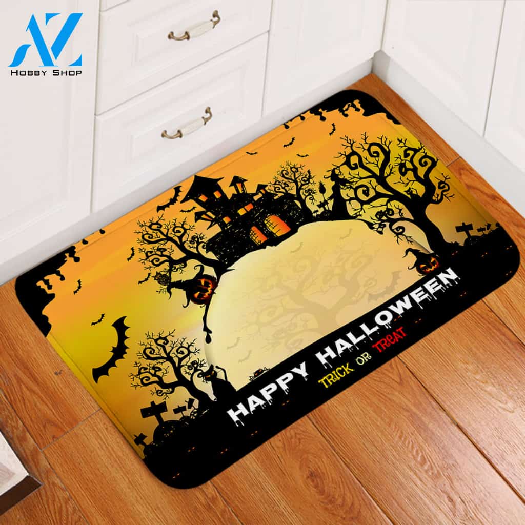 Happy Halloween Castle Door Mat