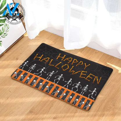 Happy Halloween Dance Skull Doormat