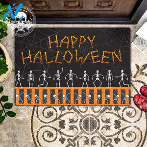 Happy Halloween Dance Skull Doormat