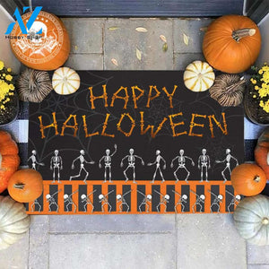Happy Halloween Dance Skull Doormat
