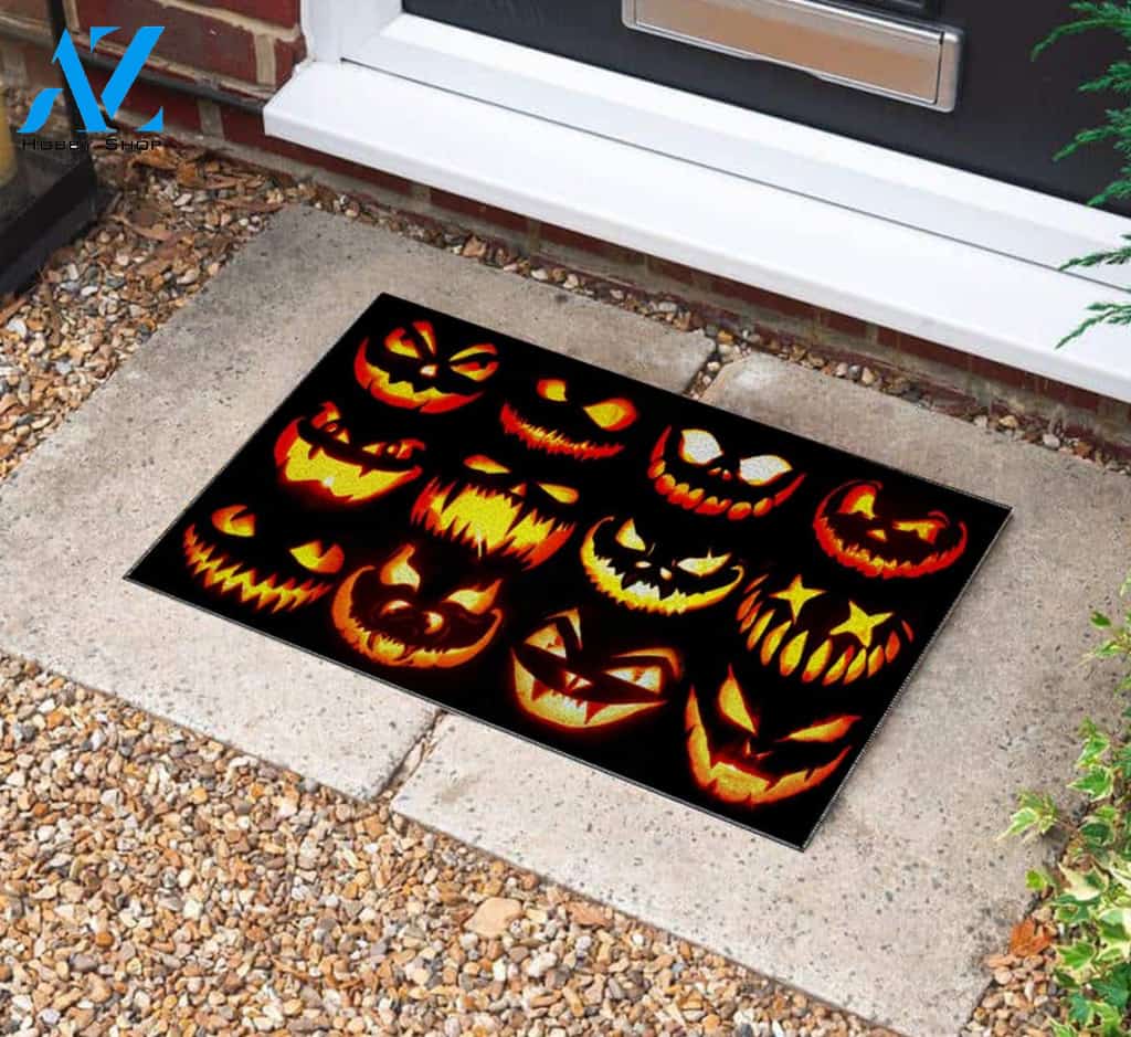 Happy Halloween Day Doormat Welcome Mat Housewarming Gift Home Decor Funny Doormat Gift For Friend Gift For Halloween Gift For Family