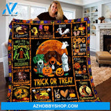 Happy Halloween Dog Blanket,Fleece Blanket,Dog By Day Witch By Night, Trick Or Treat,Gift Home Decor Bedding Couch Sofa Soft And Comfy Cozy