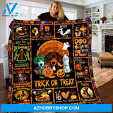 Happy Halloween Dog Blanket,Fleece Blanket,Dog By Day Witch By Night, Trick Or Treat,Gift Home Decor Bedding Couch Sofa Soft And Comfy Cozy