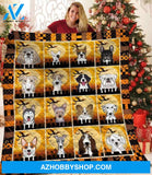 Happy Halloween Dog Blanket,Fleece Blanket,Gifts for Halloween, Birthdays,Home Decor Bedding Couch Sofa Soft And Comfy Cozy