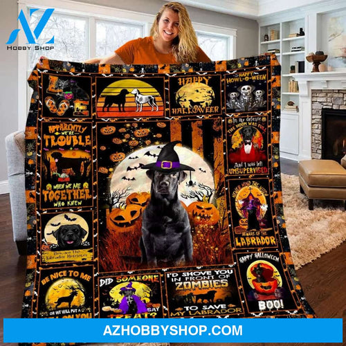 Happy Halloween Dog Blanket, Fleece Blanket, Never Mind The Witch, Gift Home Decor Bedding Couch Sofa Soft And Comfy Cozy