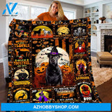 Happy Halloween Dog Blanket, Fleece Blanket, Never Mind The Witch, Gift Home Decor Bedding Couch Sofa Soft And Comfy Cozy