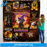 Happy Halloween Dog Witch Blanket, Fleece Blanket,Never Mind The Witch,Gift Home Decor Bedding Couch Sofa Soft And Comfy Cozy