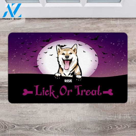 Personalized Happy Halloween Doormat - Dog Lover Gifts For Her - Up To 6 Dogs