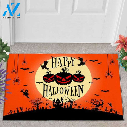 Happy Halloween Doormat Welcome Mat Housewarming Gift Home Decor Funny Doormat Gift Ideas For Friend Halloween Day Gift