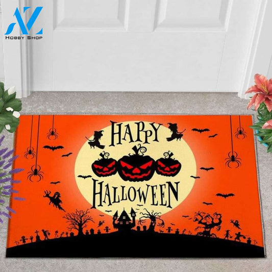 Happy Halloween Doormat Welcome Mat Housewarming Gift Home Decor Funny Doormat Gift Ideas For Friend Halloween Day Gift