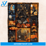 Happy Halloween Fleece Blanket Trick or Treatt For Friend Home Decor Bedding Couch Sofa Soft And Comfy Cozy