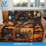 Happy Halloween Fleece Blanket Trick or Treatt For Friend Home Decor Bedding Couch Sofa Soft And Comfy Cozy