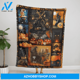 Happy Halloween Fleece Blanket Trick or Treatt For Friend Home Decor Bedding Couch Sofa Soft And Comfy Cozy